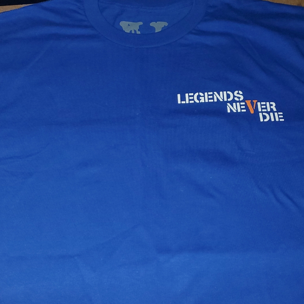 Vlone:Legends Never Die Juice WRLD Blue T-Shirt